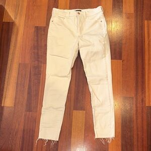 Express Cream Straight Leg Women's Jeans